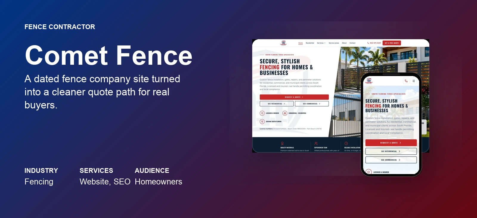 Comet Fence case study by donebyverde