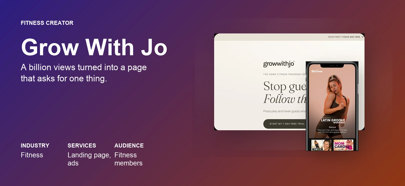 Grow With Jo case study by donebyverde