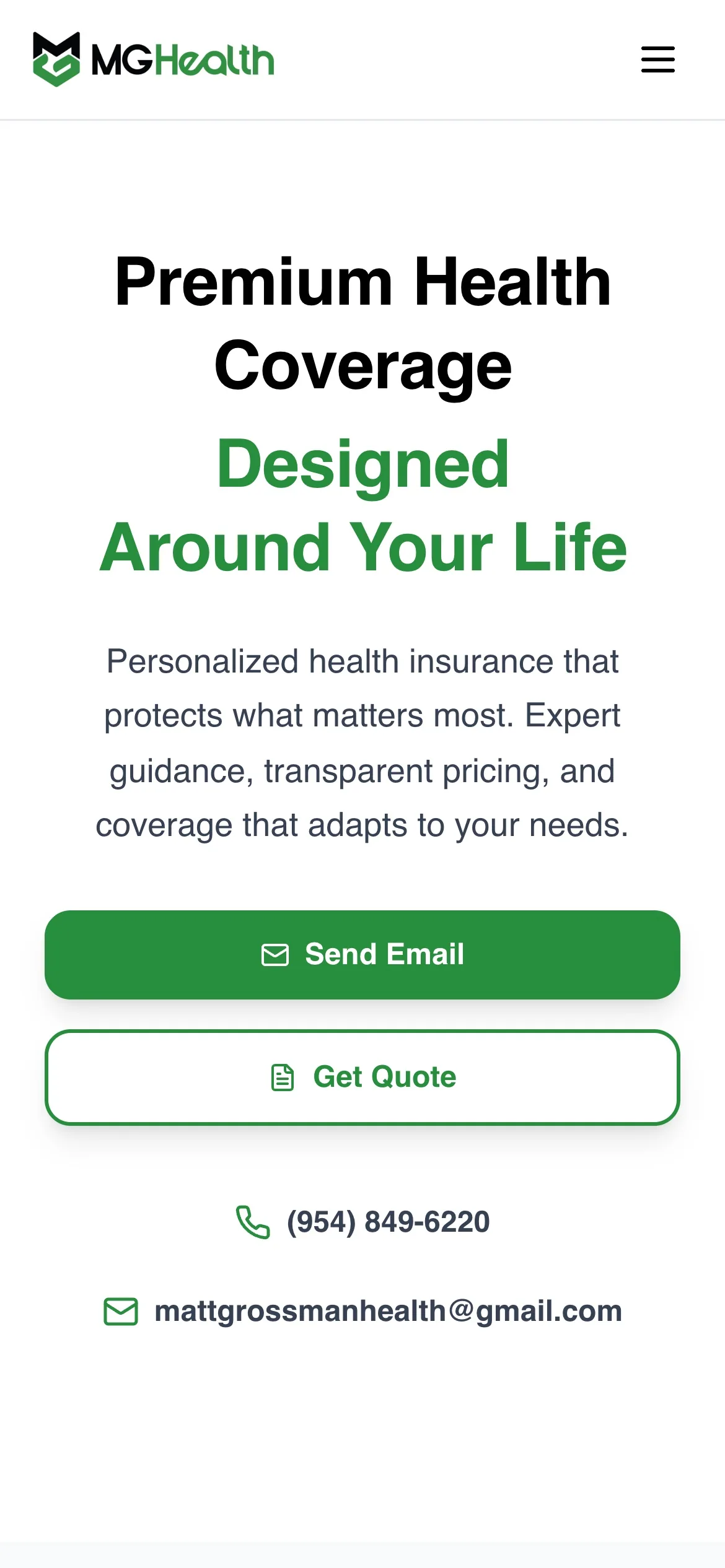 MG Health Advisors on mobile