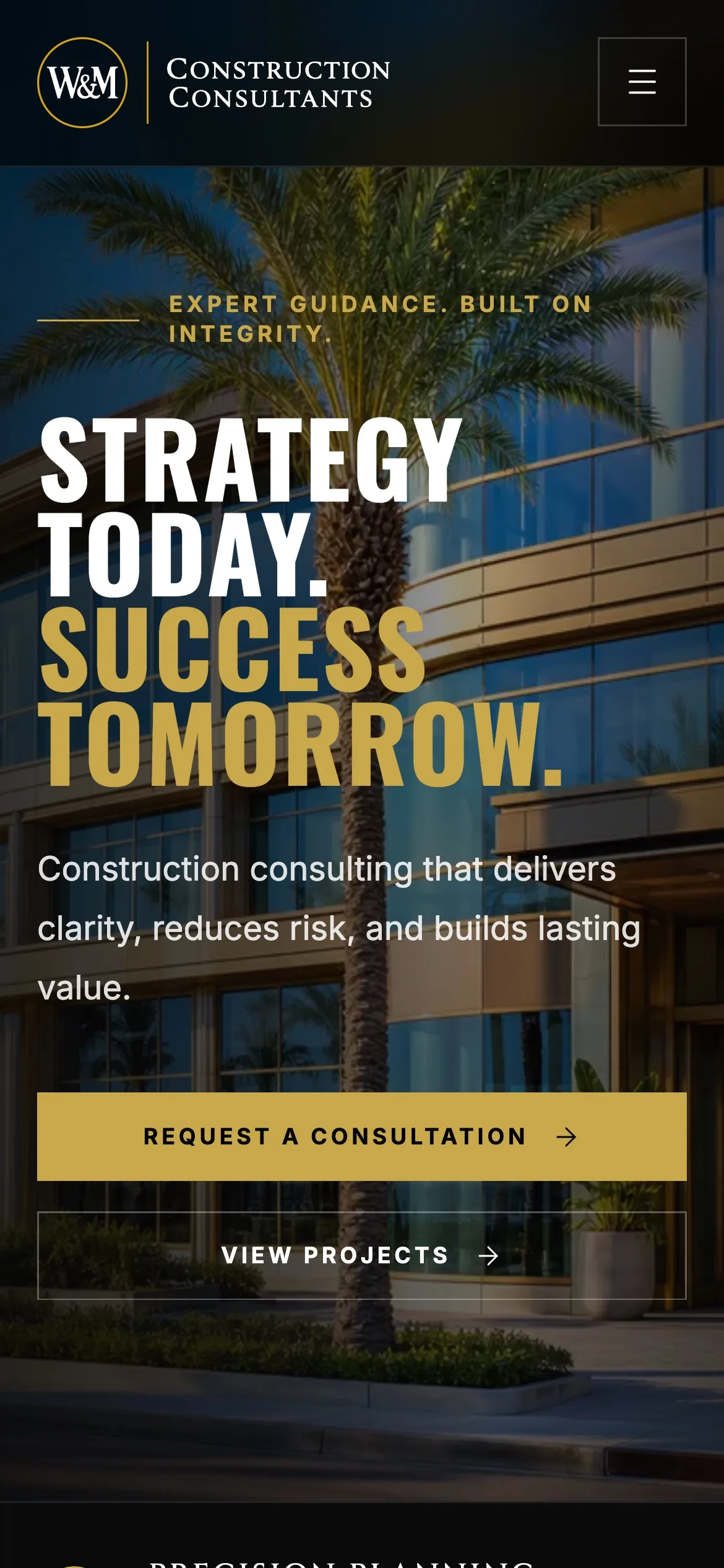 W&M Construction Consultants on mobile