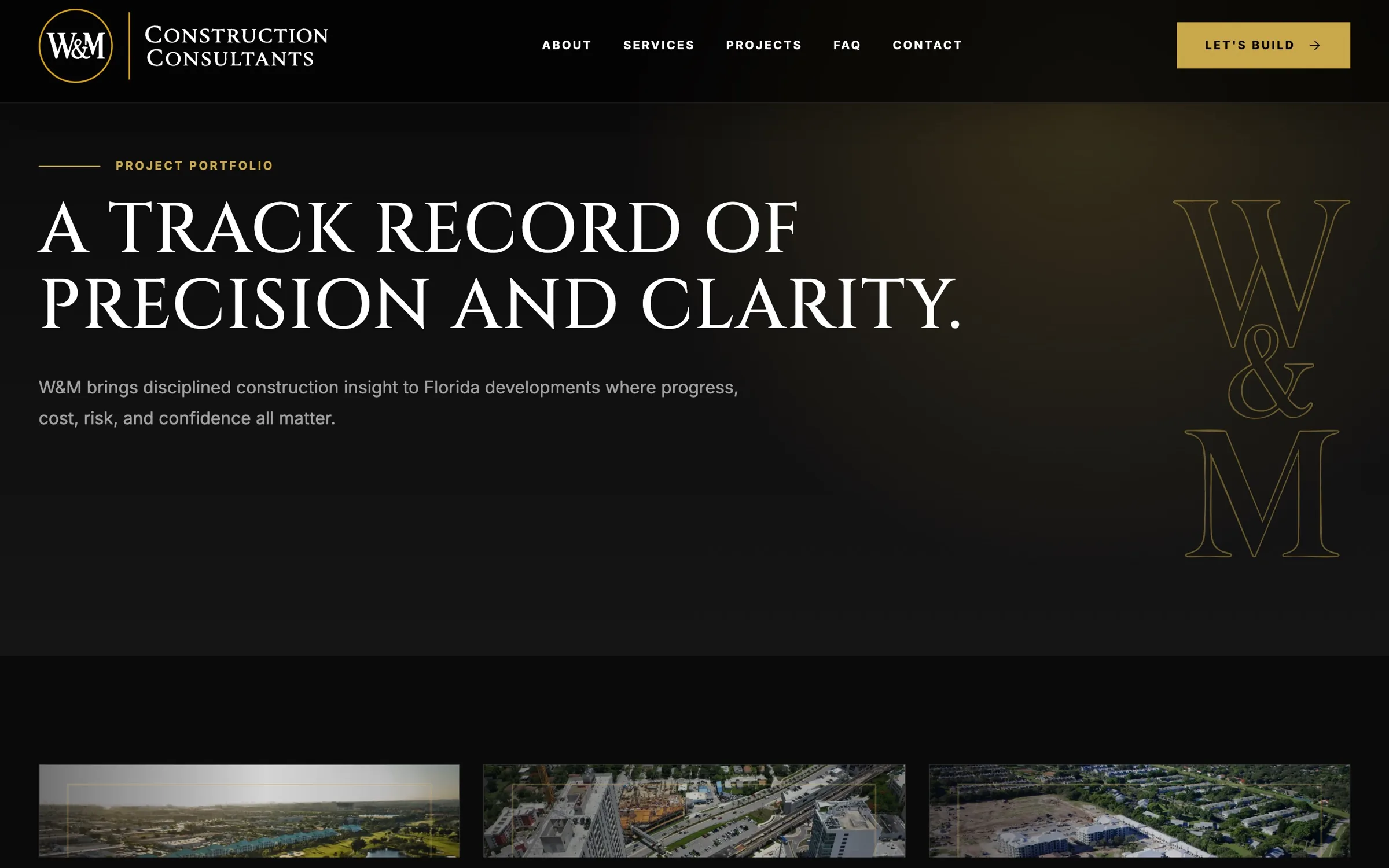 W&M Construction Consultants project portfolio