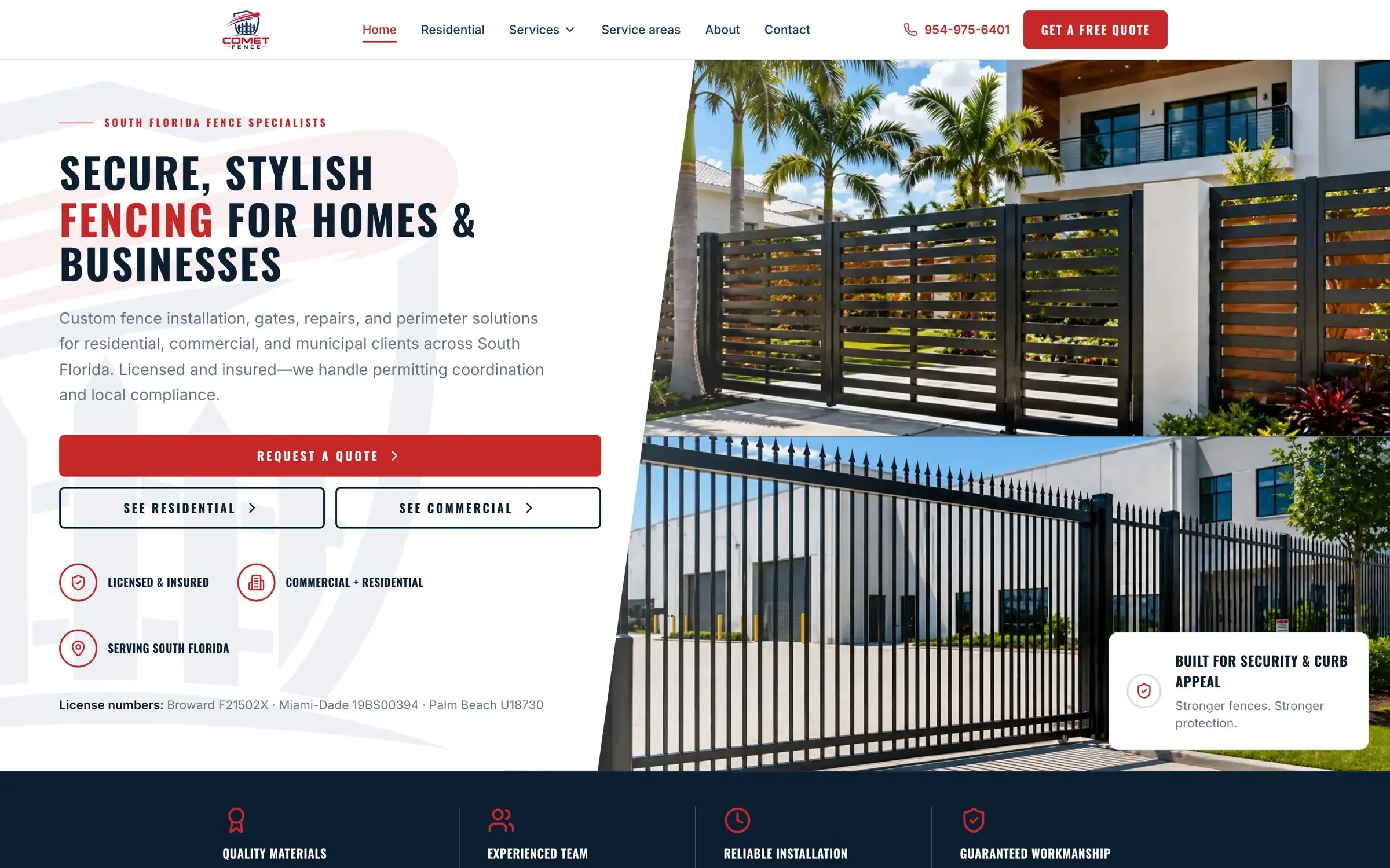 Comet Fence homepage
